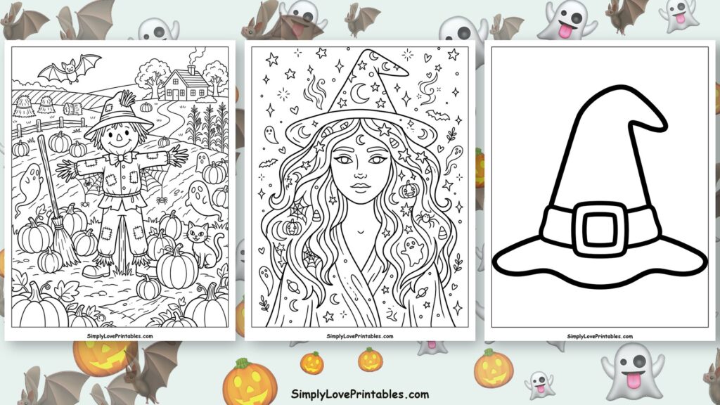halloween coloring pages featured image