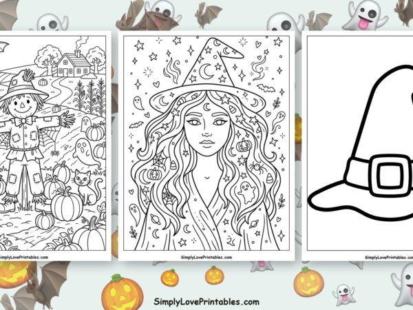 halloween coloring pages featured image