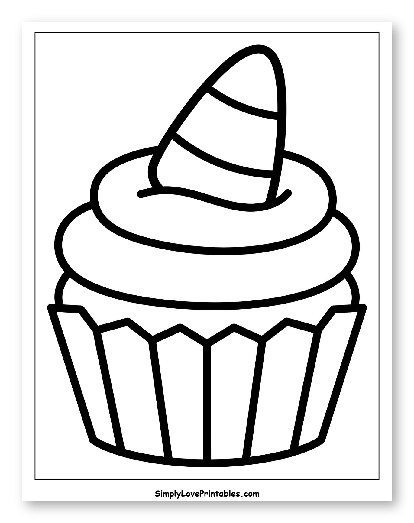 Halloween Cupcake with Candy Corn