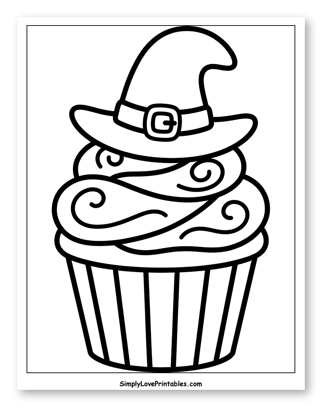 Halloween Cupcake with Witch Hat