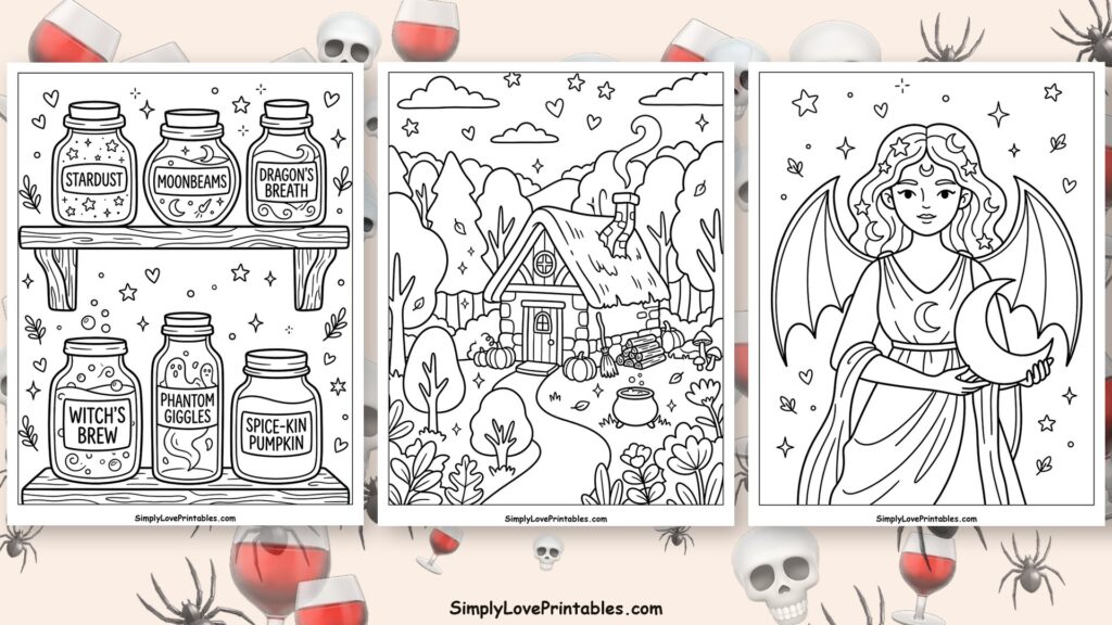 halloween for adults coloring pages featured image