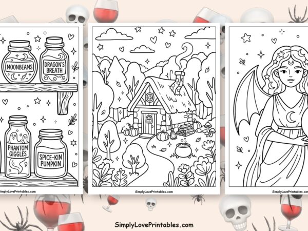 halloween for adults coloring pages featured image