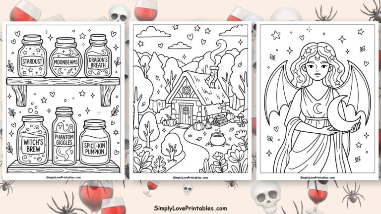 halloween for adults coloring pages featured image