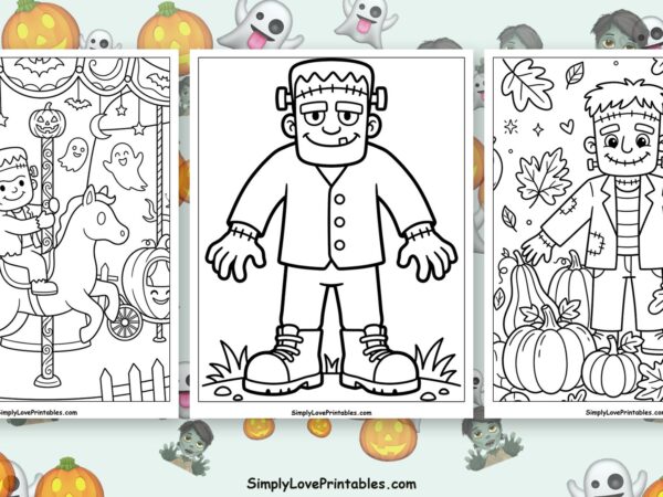 halloween frankenstein coloring pages featured image