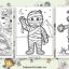 halloween monster coloring pages featured image