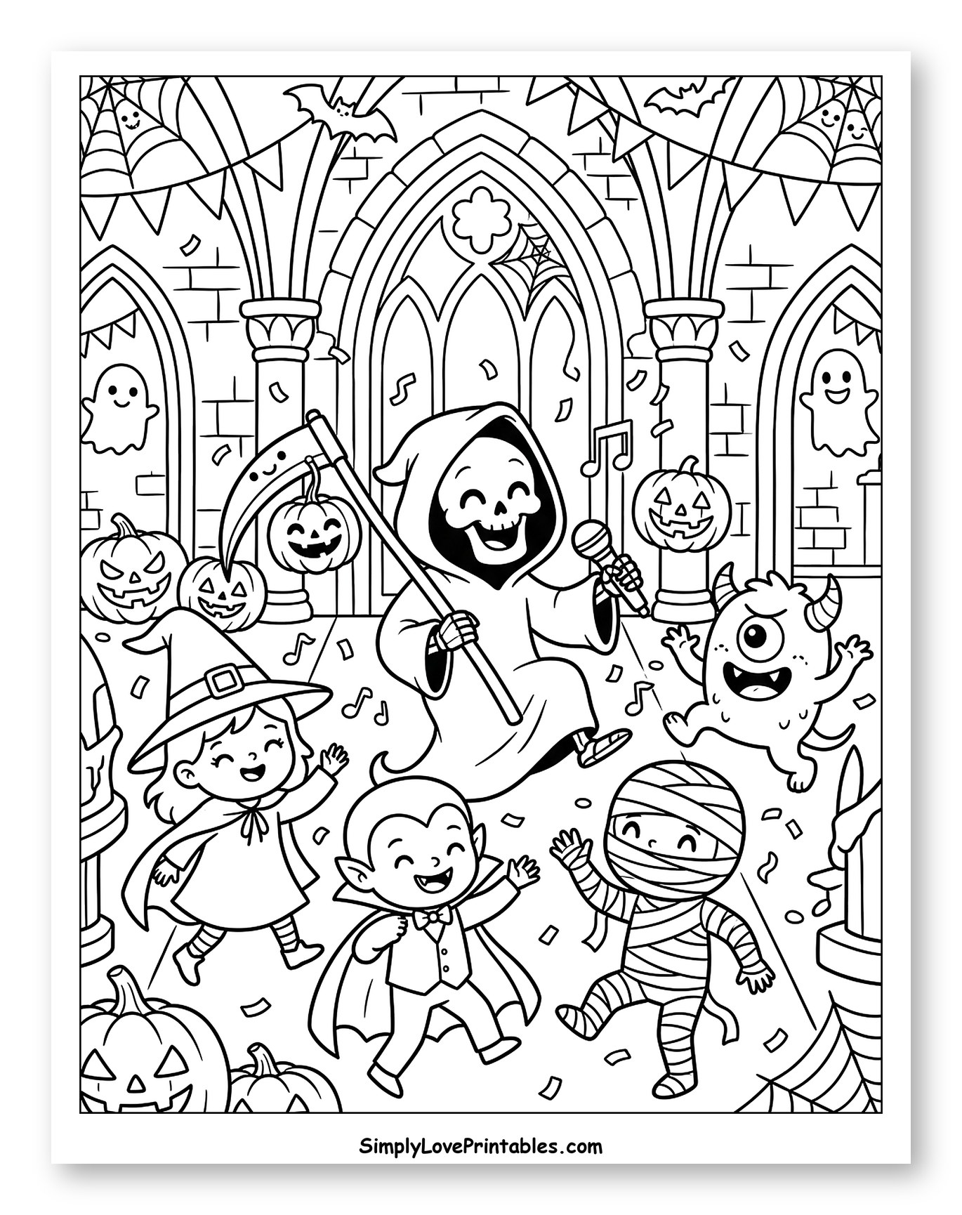 Halloween Party with Grim Reaper and Friends