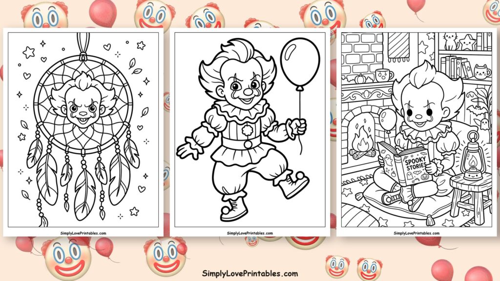 halloween pennywise coloring pages featured image