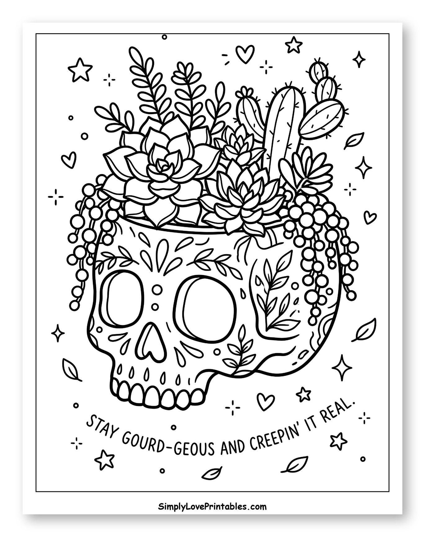 Halloween Skull Planter with Spooky Succulents