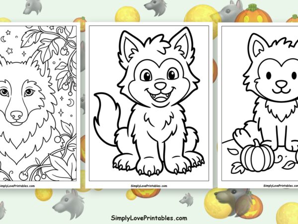 halloween werewolf coloring pages featured image
