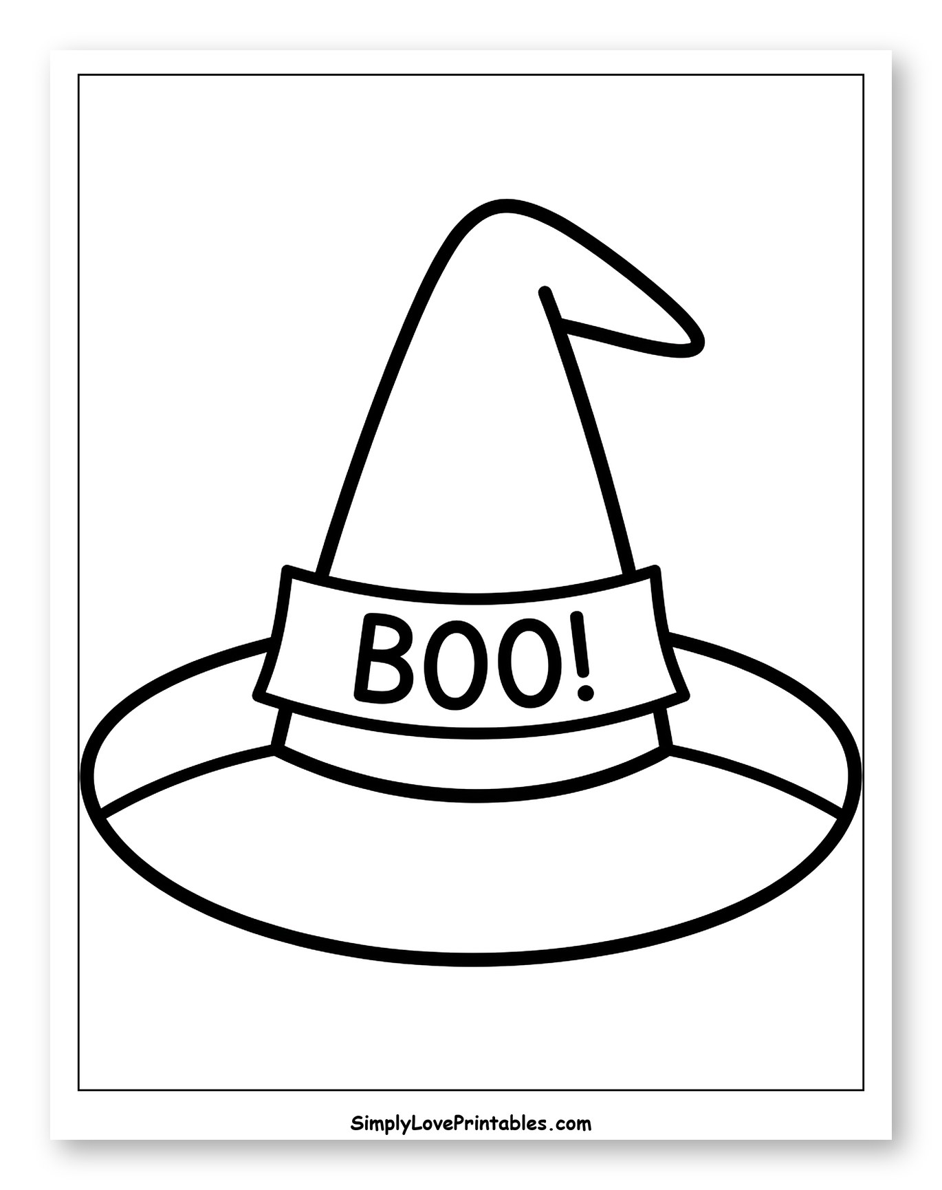 Halloween Witch Hat with "BOO!"