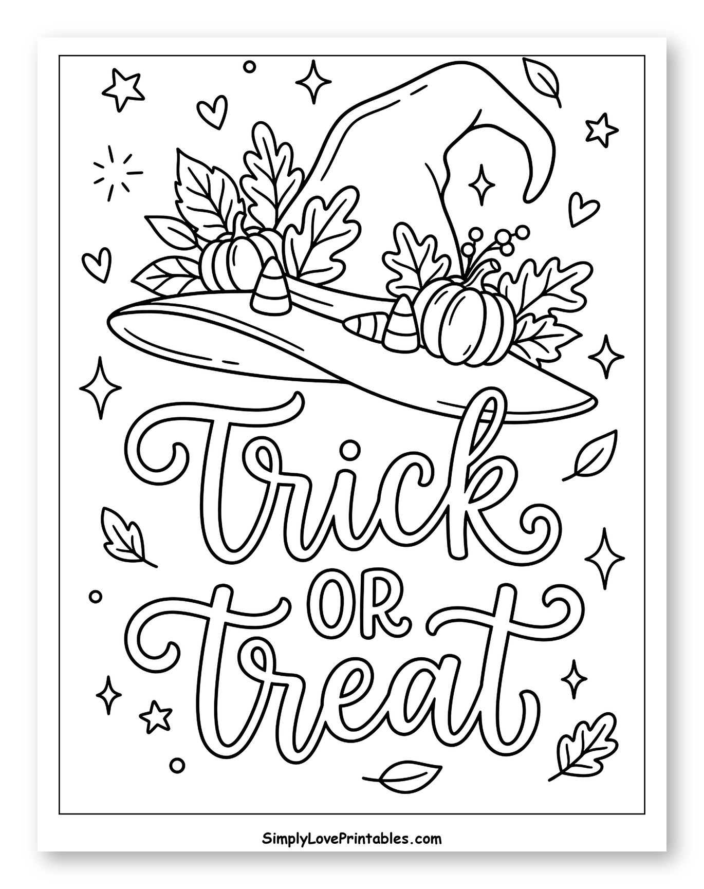 Halloween Witch Hat with Trick or Treat