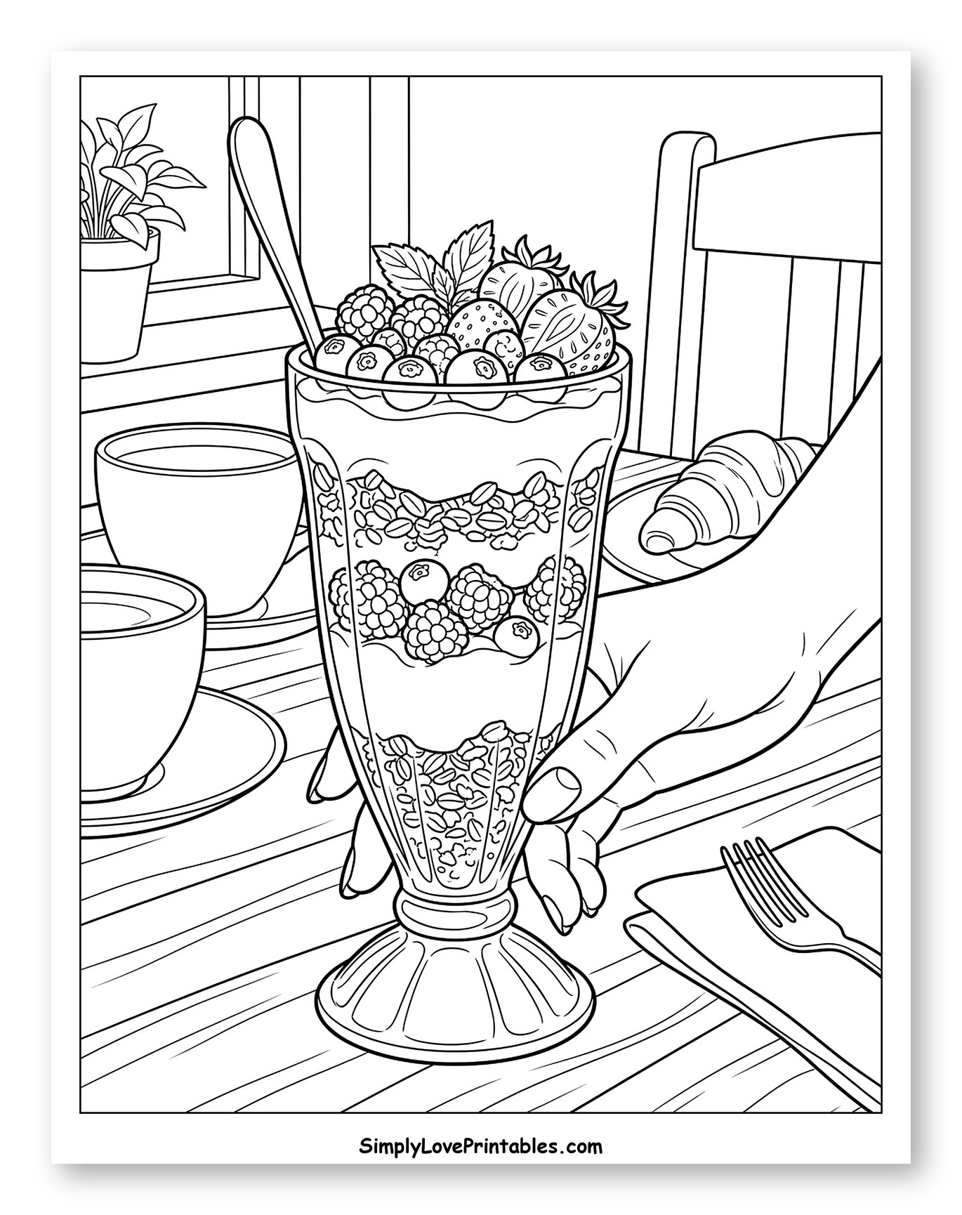 Hand Holding a Healthy Yogurt Parfait