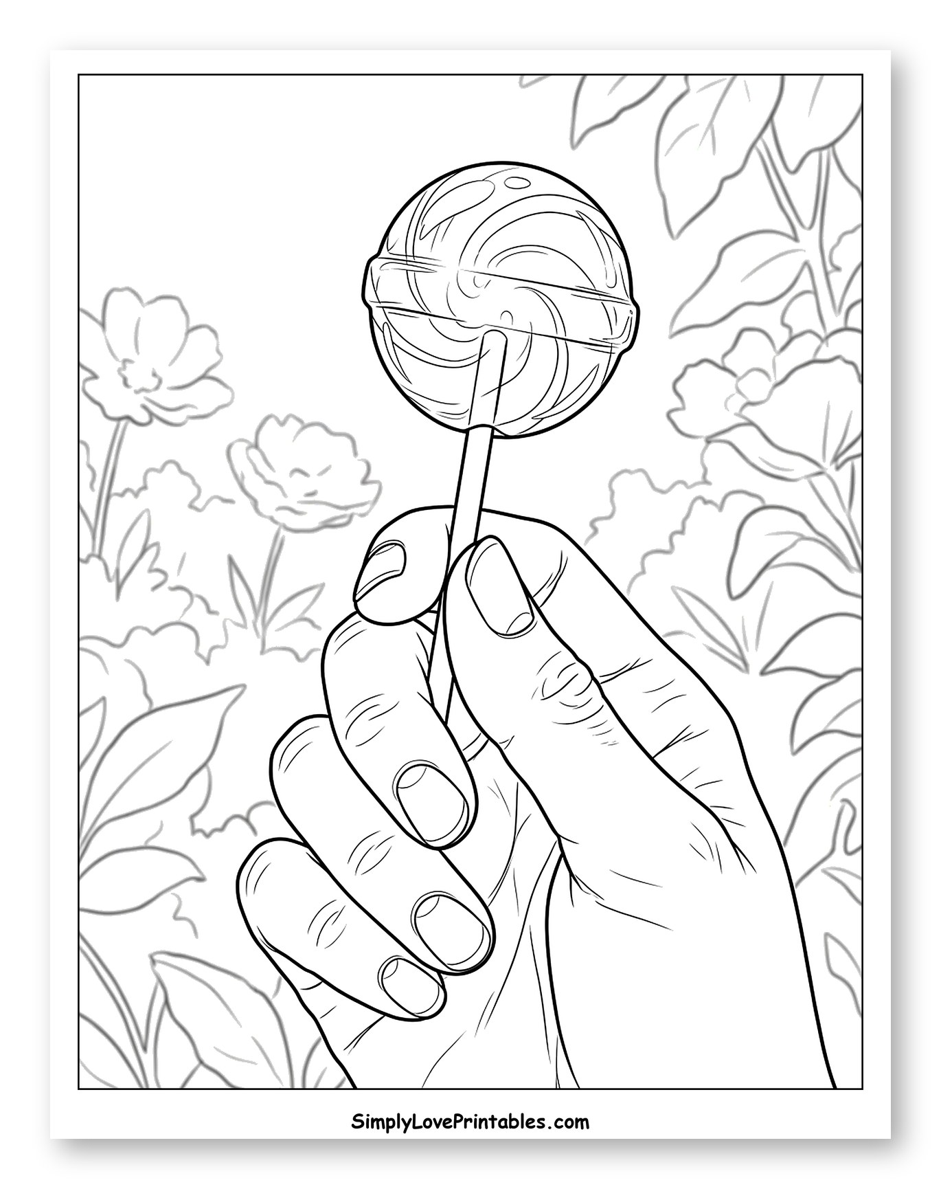Hand Holding a Swirled Lollipop