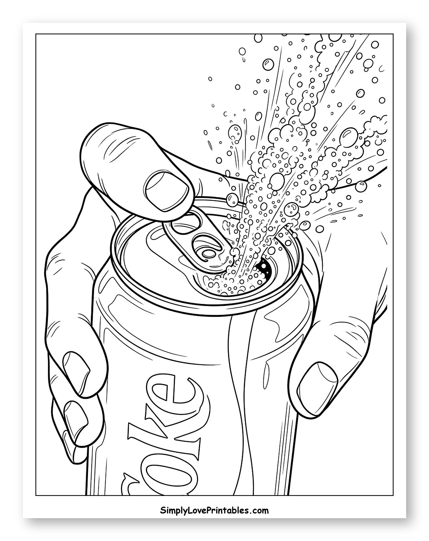 Hand Opening a Fizzy Coke Can