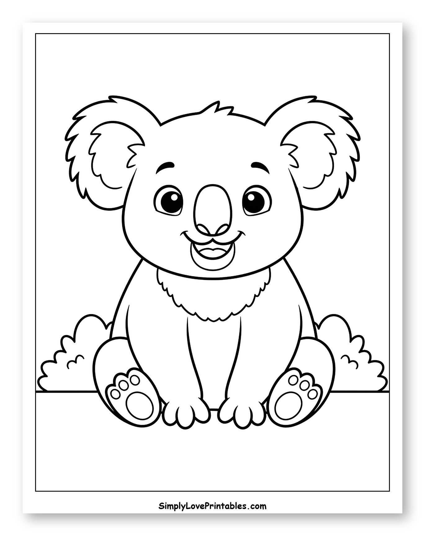 Happy Baby Koala Sitting