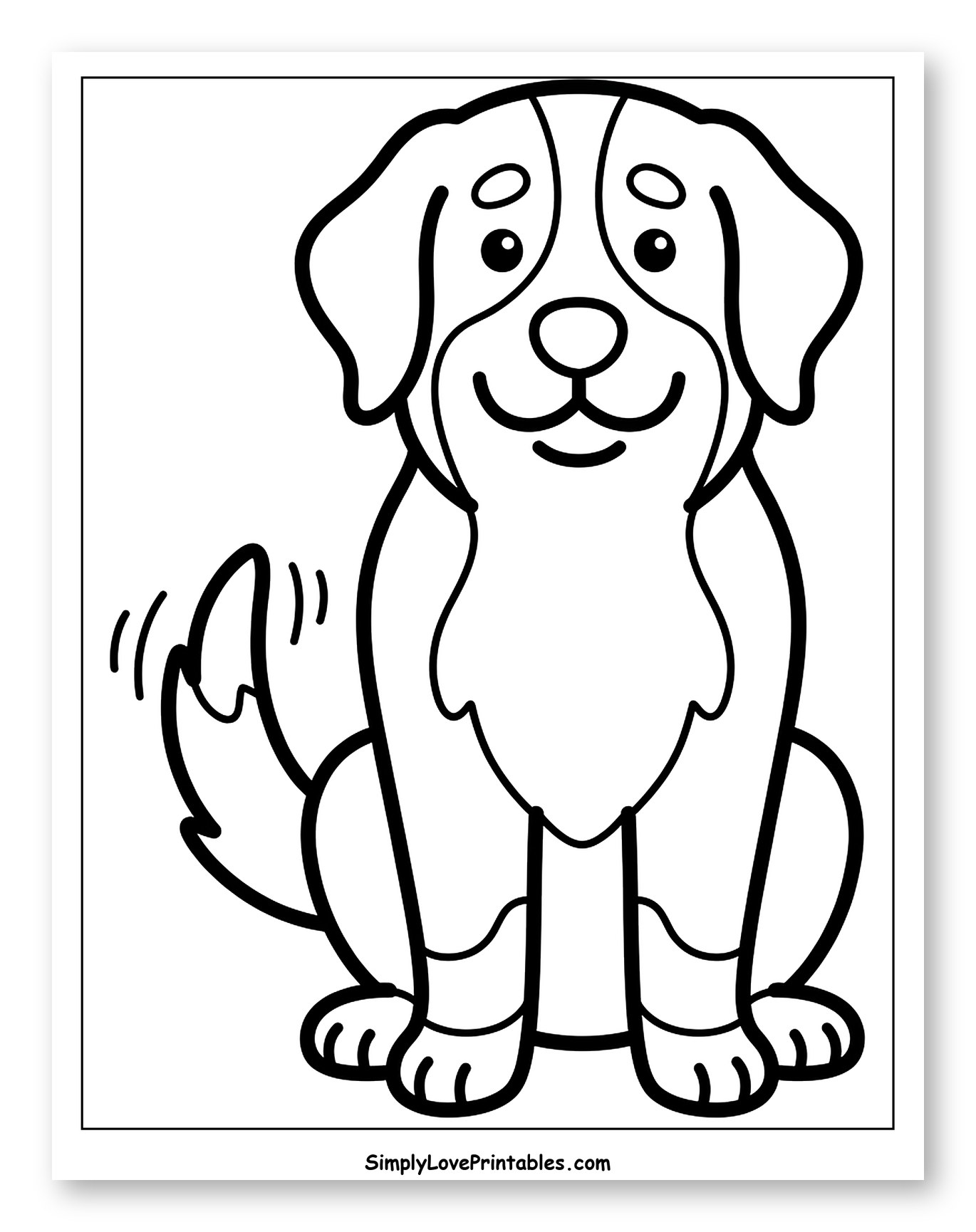 Happy Bernese Mountain Dog with Wagging Tail
