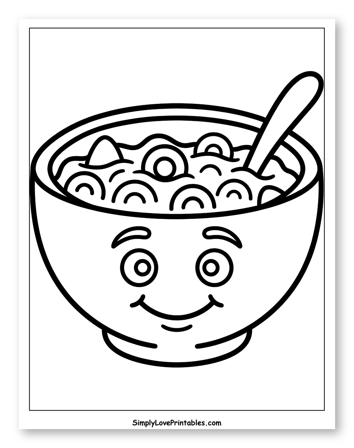 Happy Bowl of Cereal with Spoon