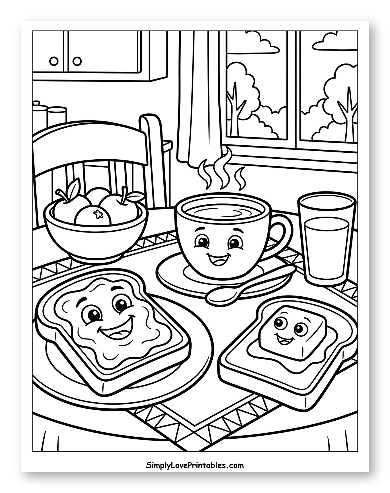 Happy Breakfast Spread by the Window