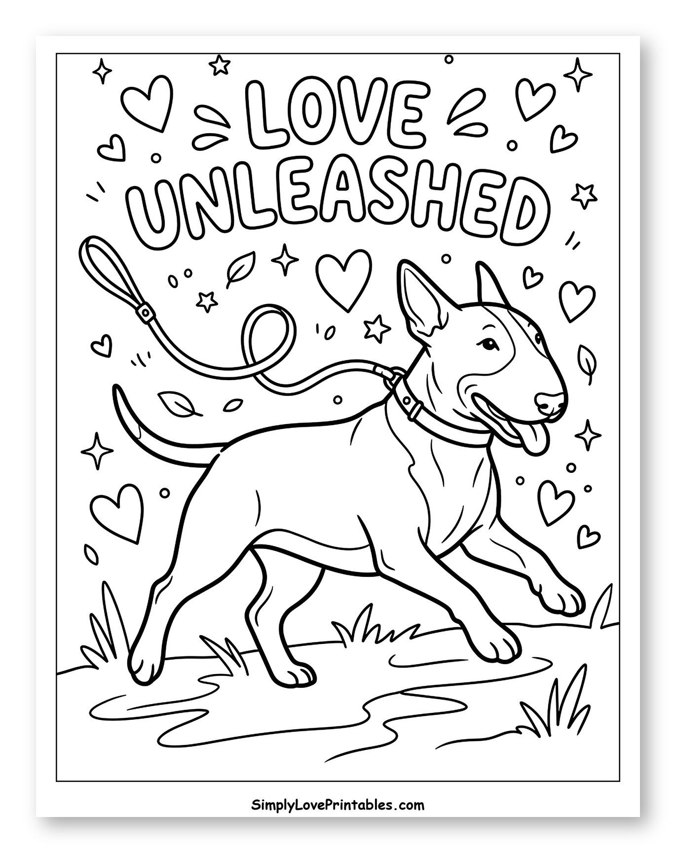 Happy Bull Terrier Running Love Unleashed
