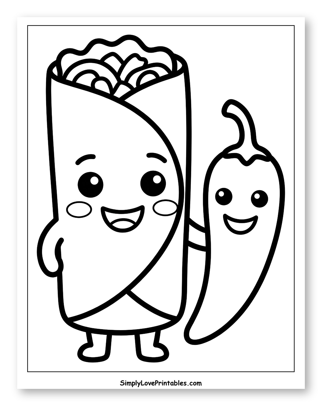 Happy Burrito and Chili Pepper