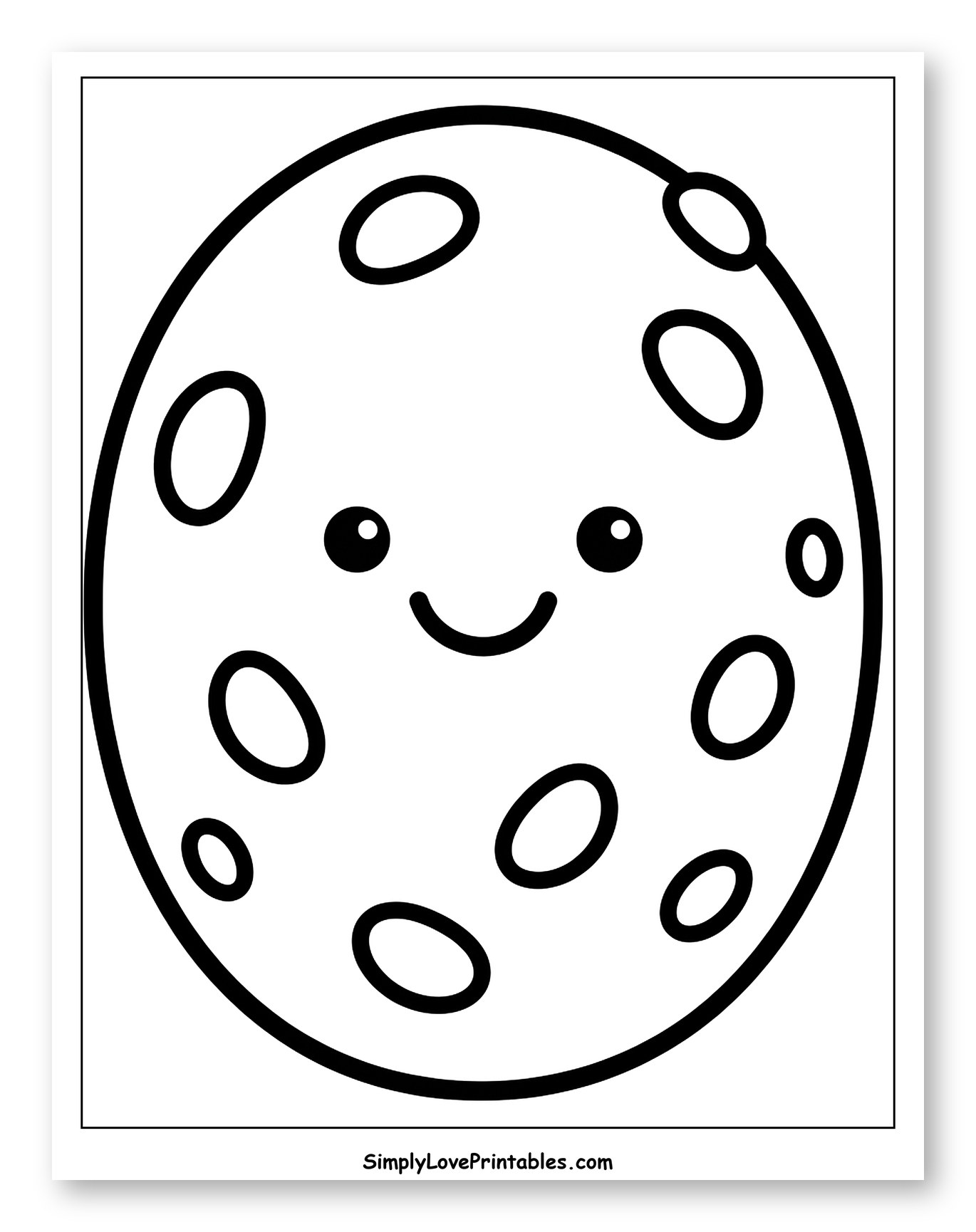 Happy Cartoon Biscuit with Smiling Face