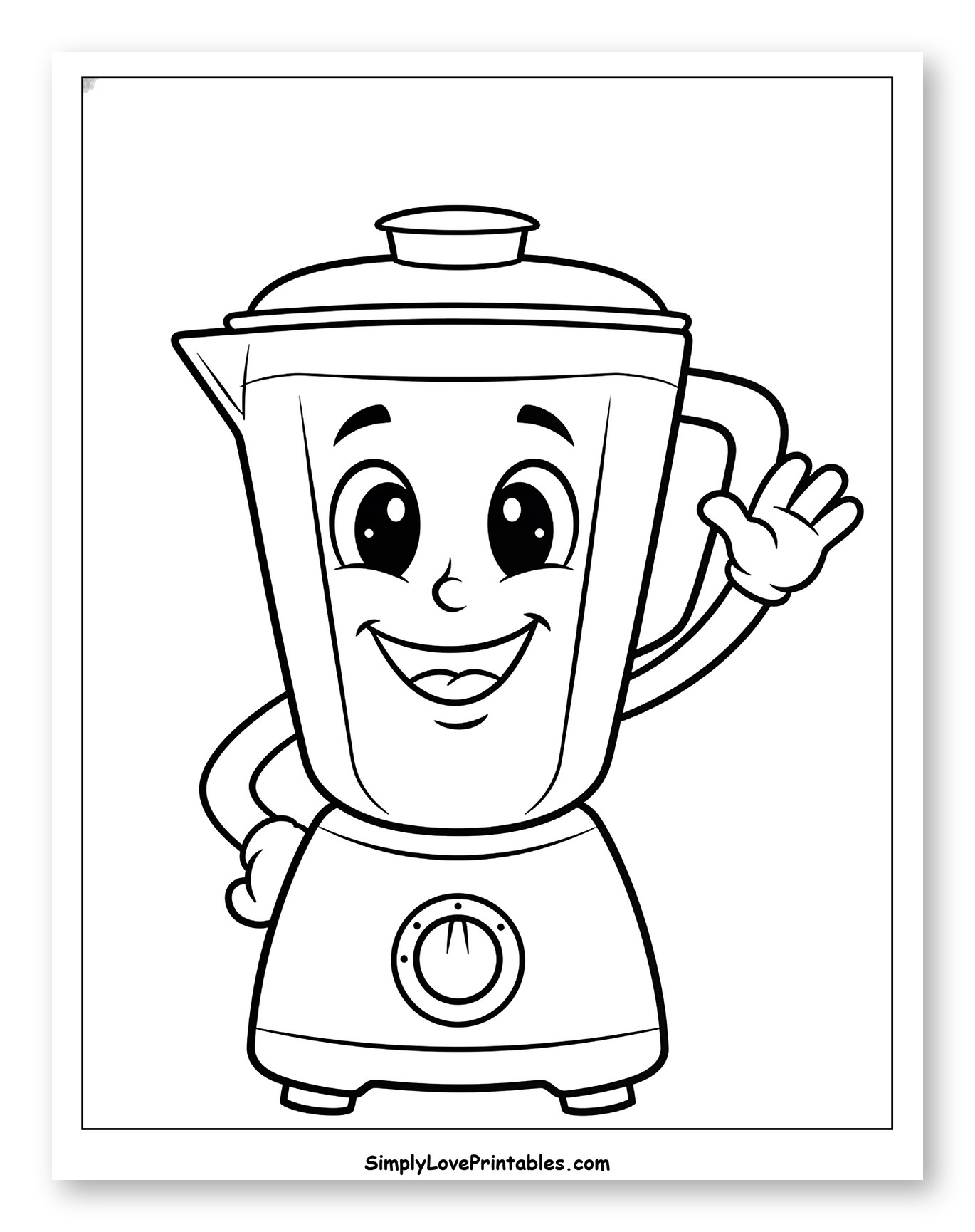 Happy Cartoon Blender Waving