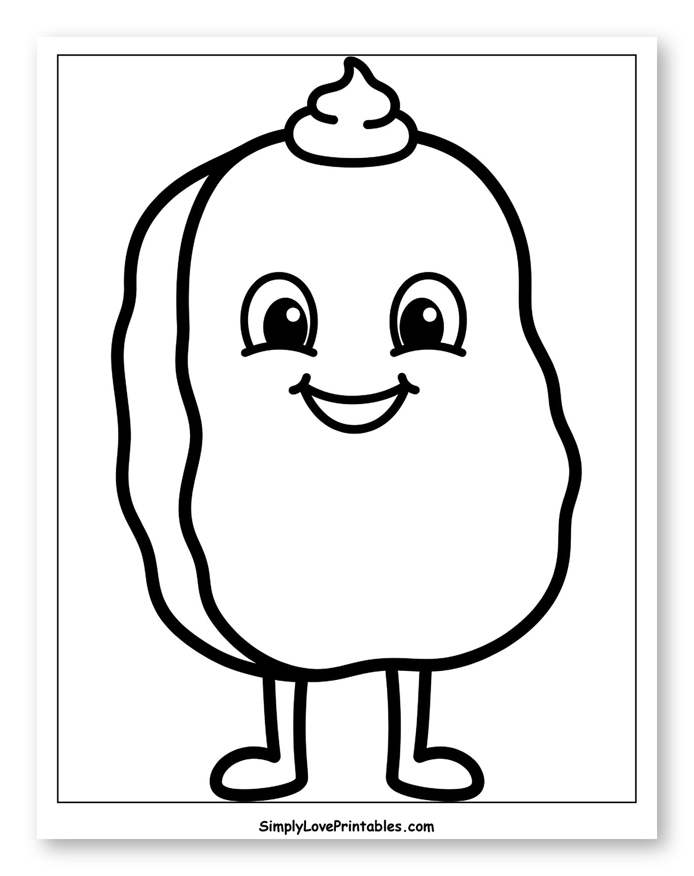 Happy Cartoon Chicken Nugget with Sauce
