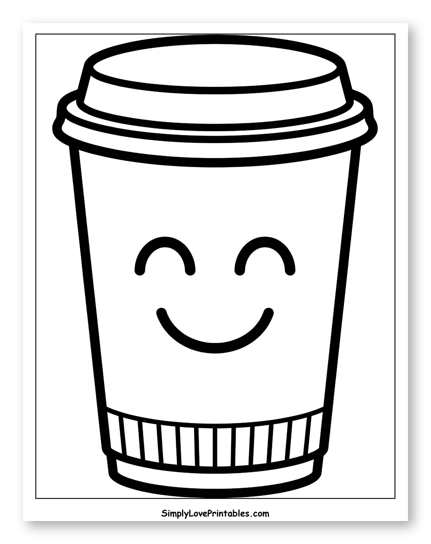 Happy Cartoon Coffee Cup