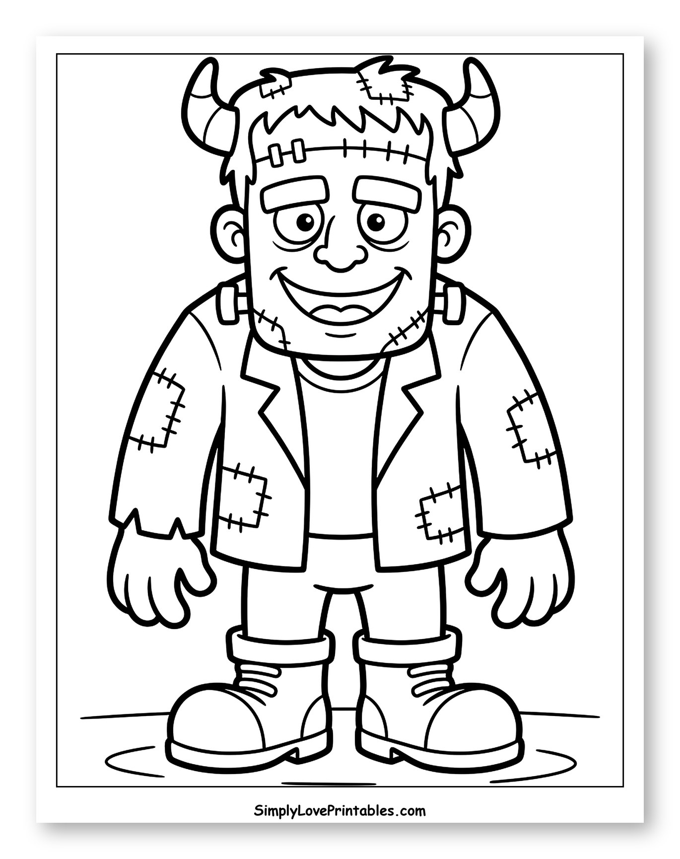 Happy Cartoon Frankenstein Monster