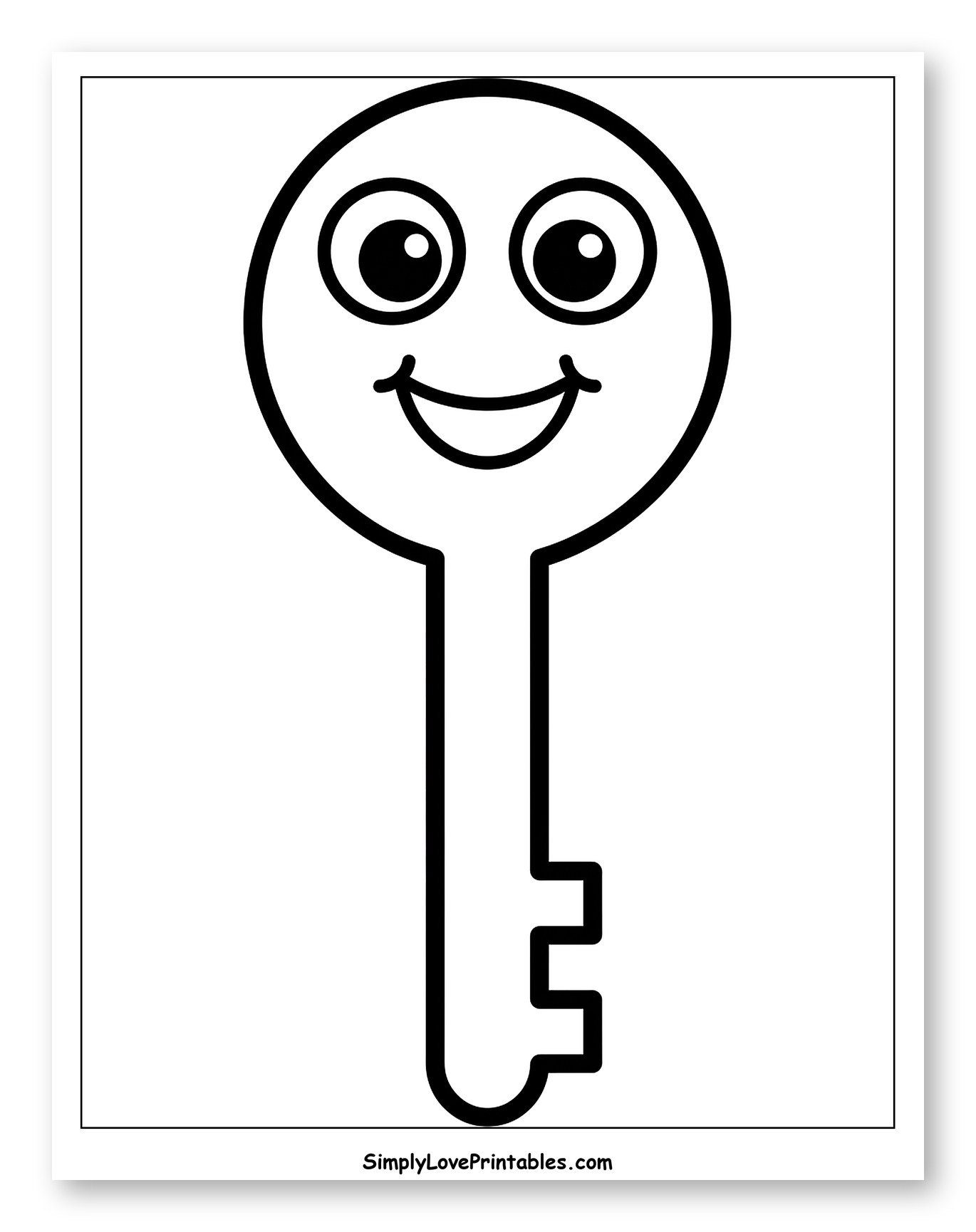 Happy Cartoon Key Smiling