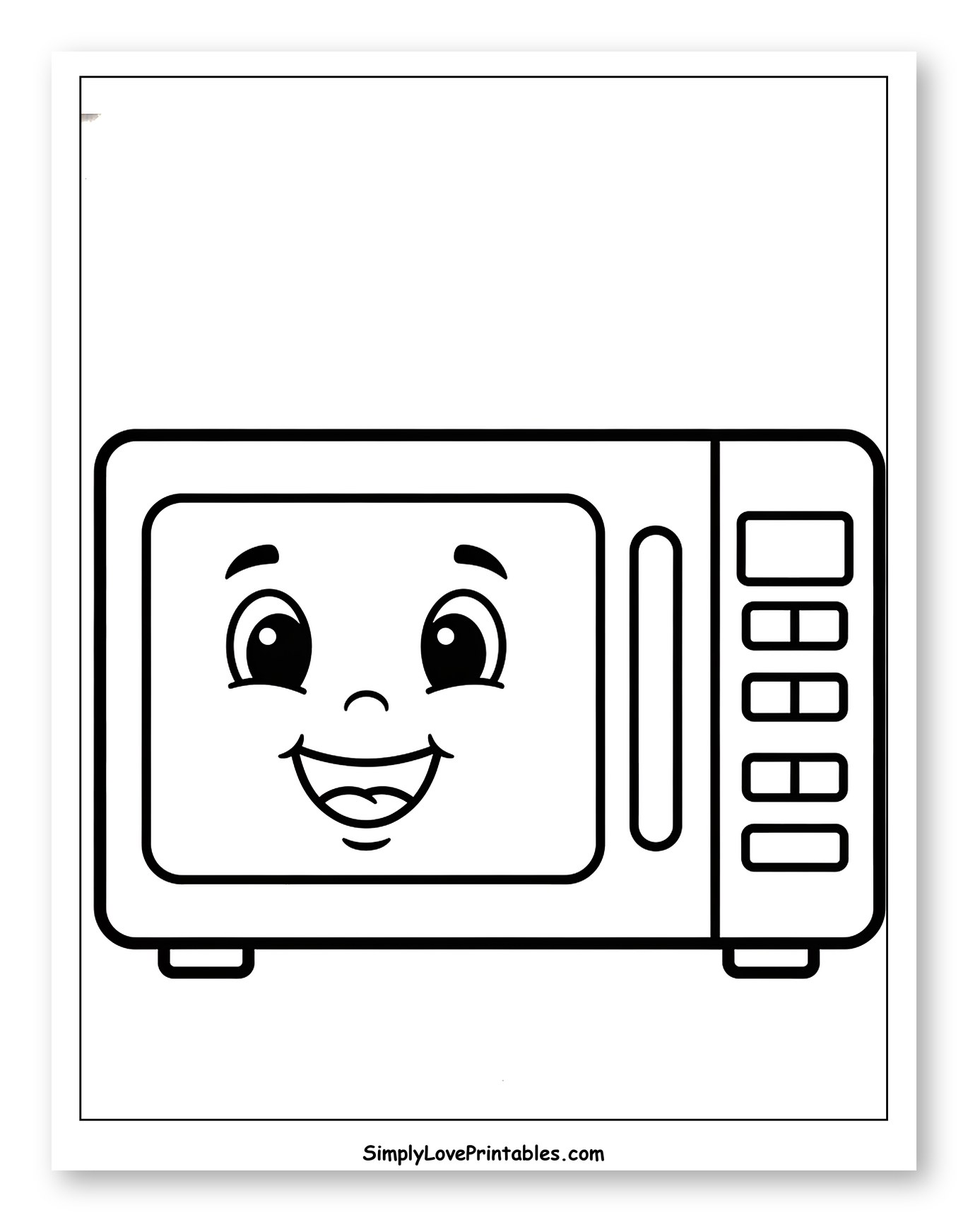 Happy Cartoon Microwave Oven