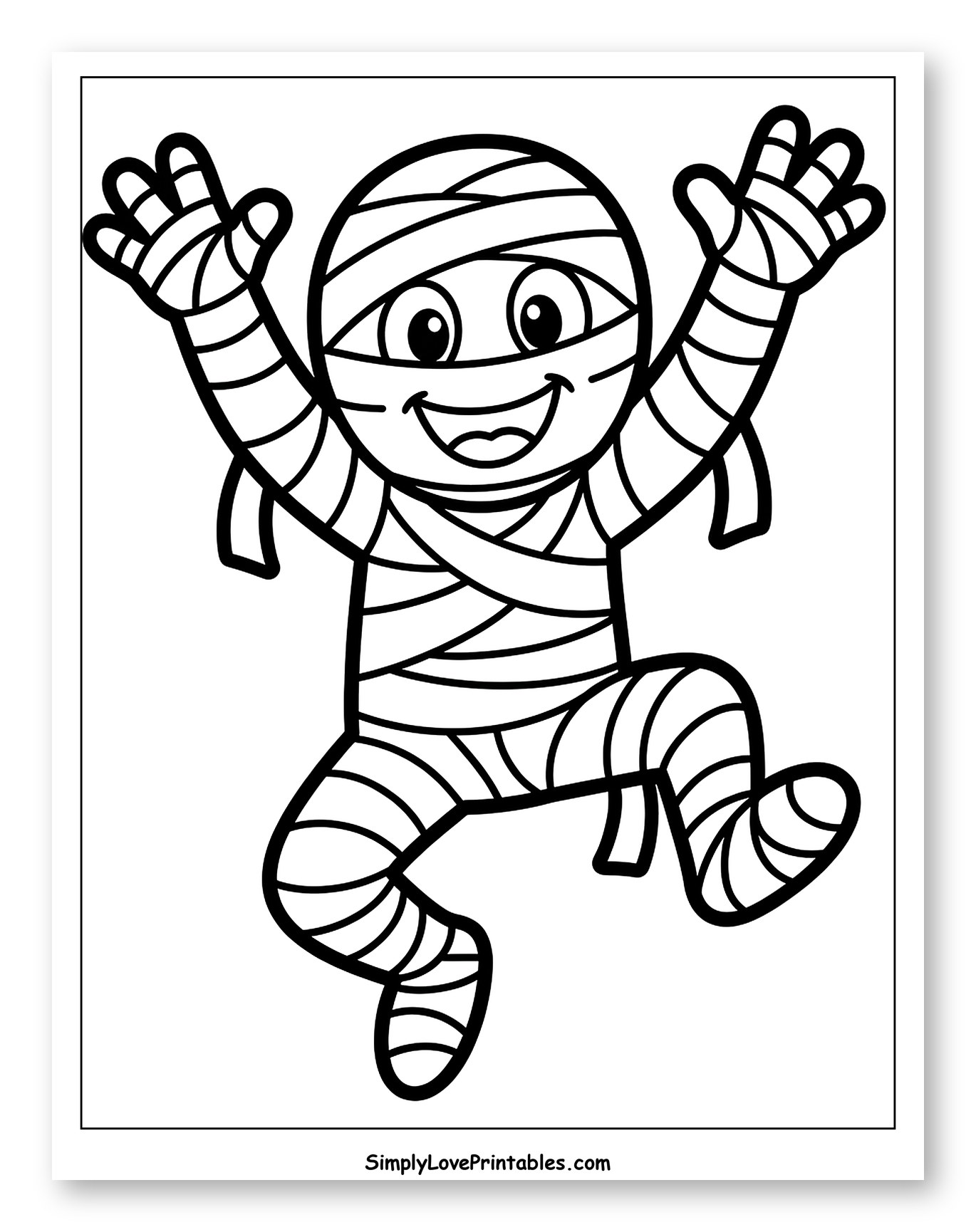 Happy Cartoon Mummy Jumping