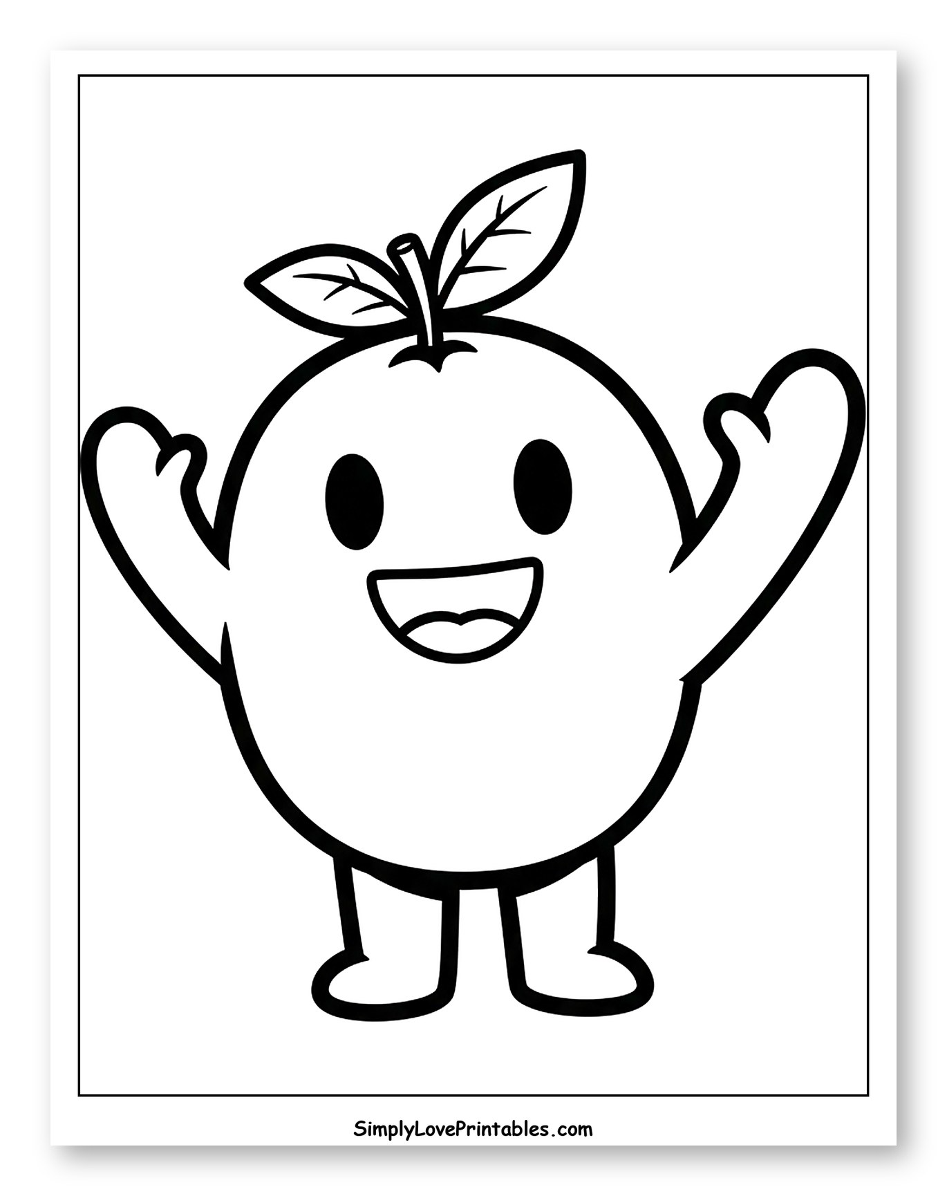 Happy Cartoon Orange Character