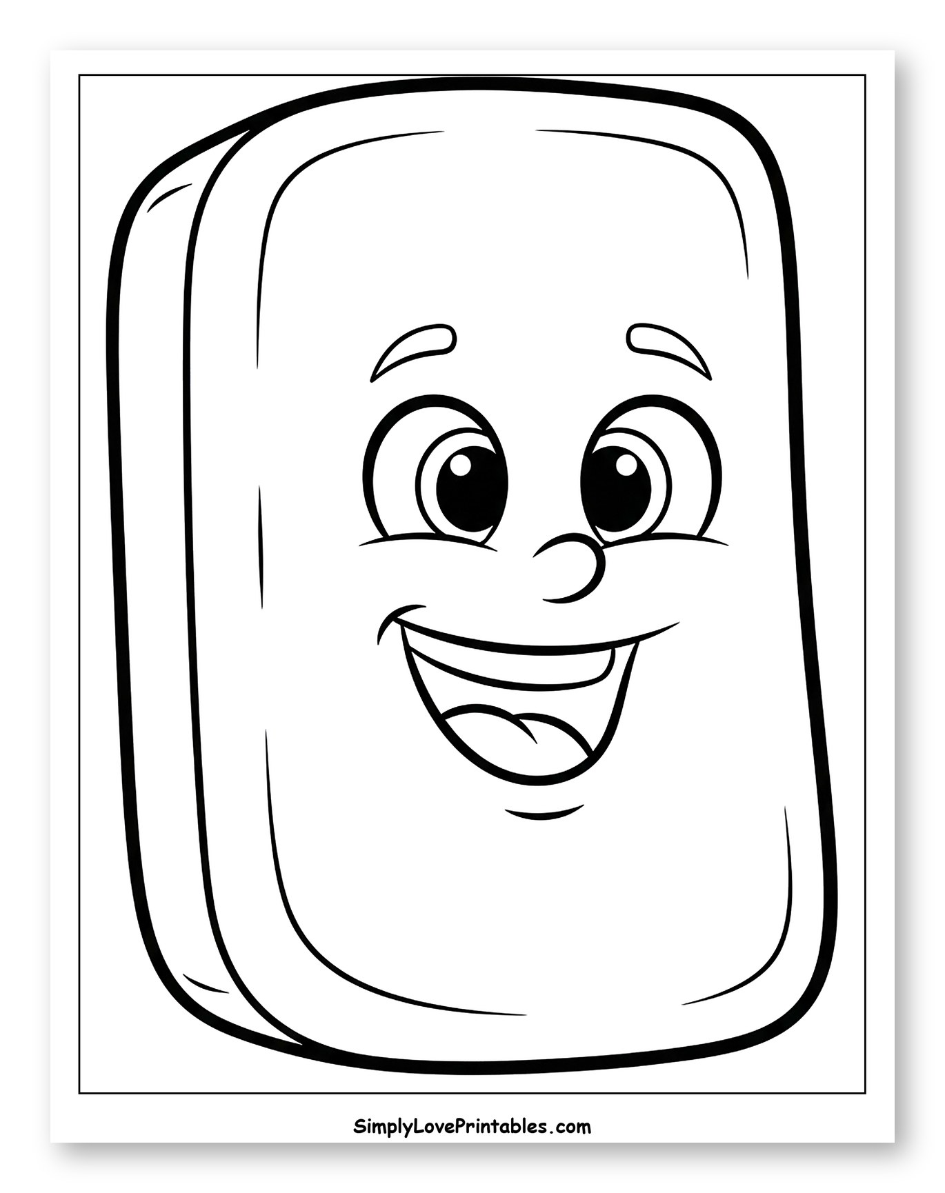 Happy Cartoon Soap Bar with Big Smile