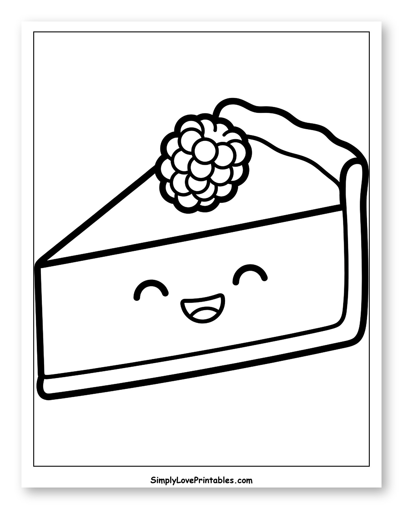 Happy Cheesecake Slice with Raspberry