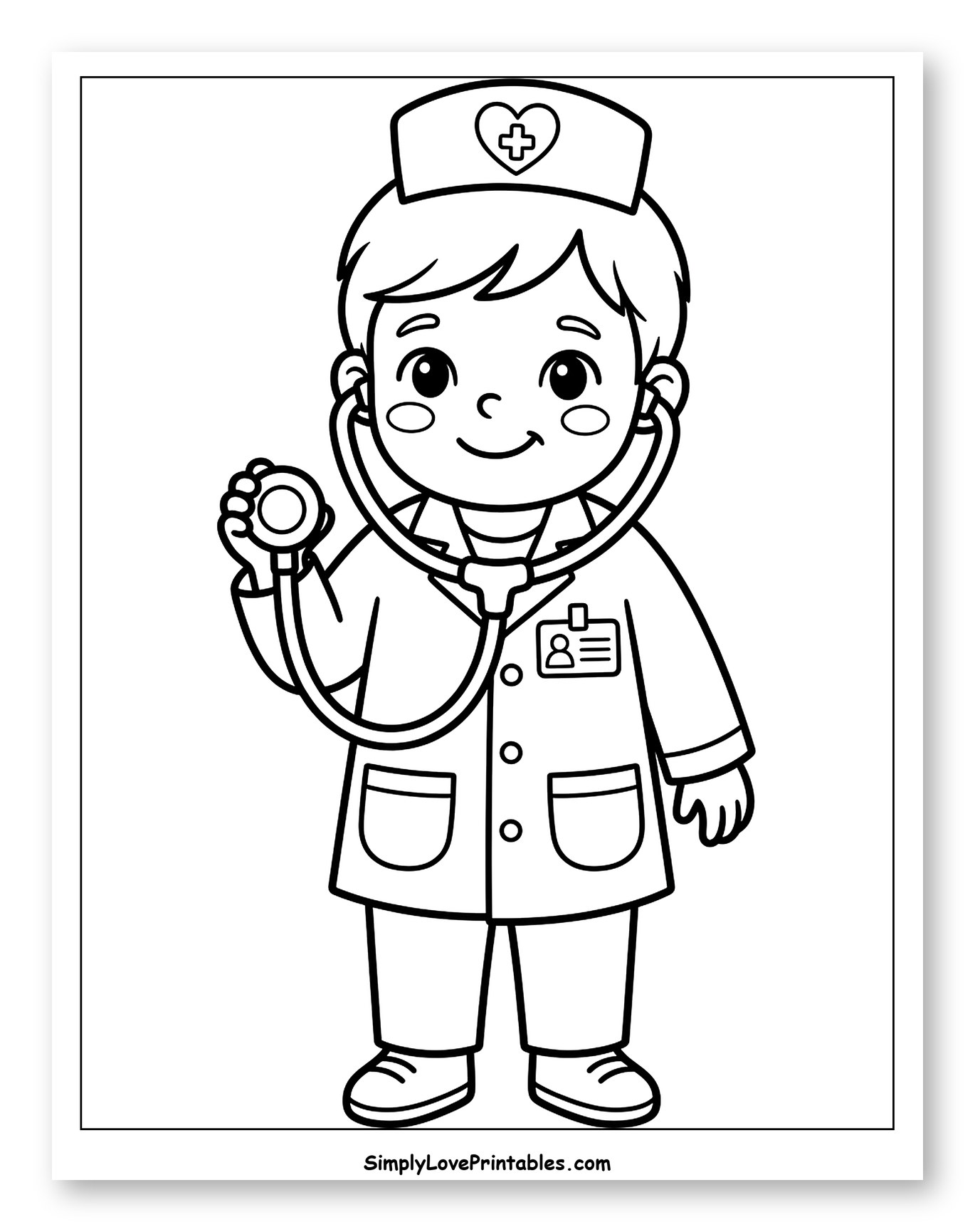 Happy Child Doctor Holding a Stethoscope