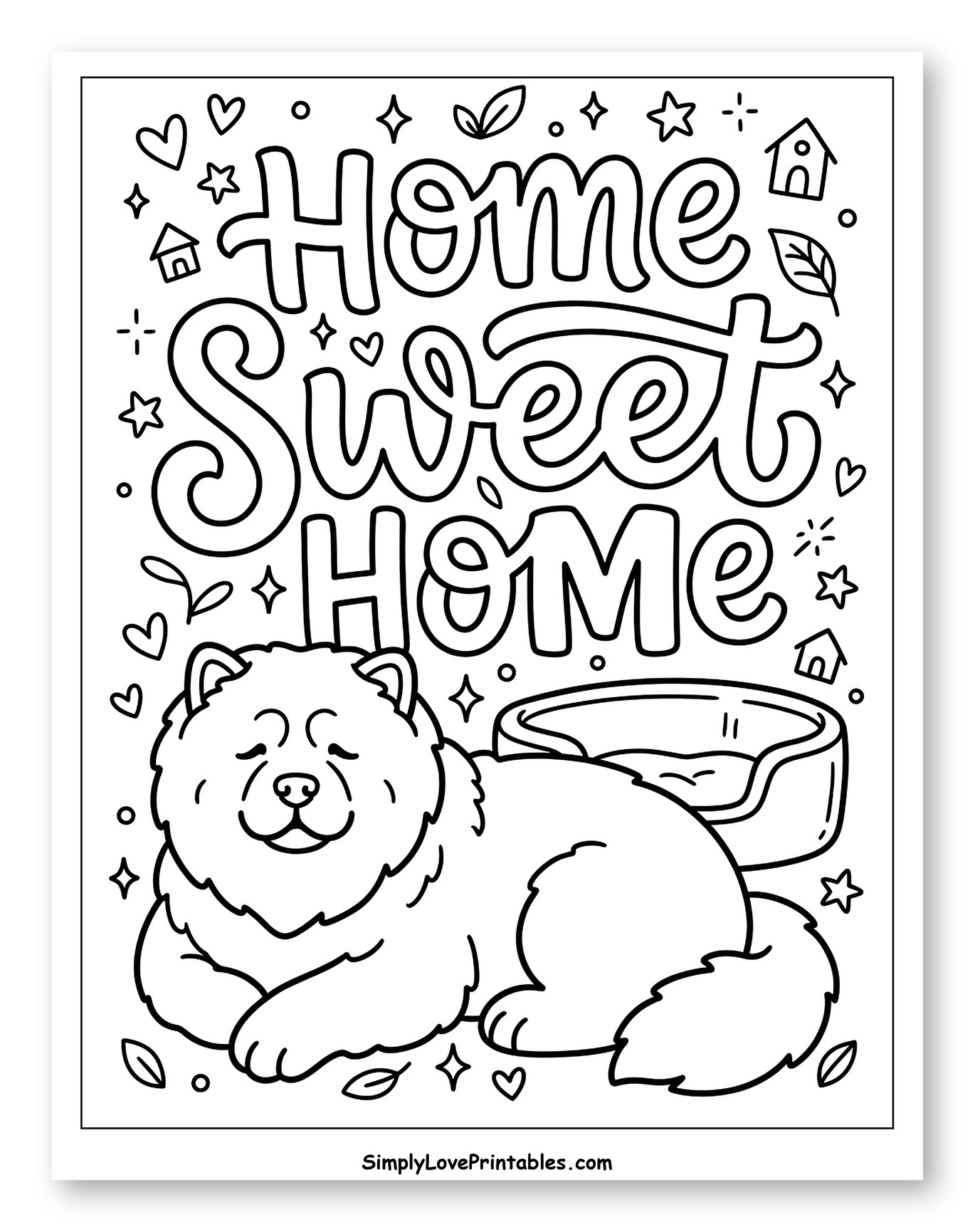 Happy Chow Chow with Home Sweet Home Quote