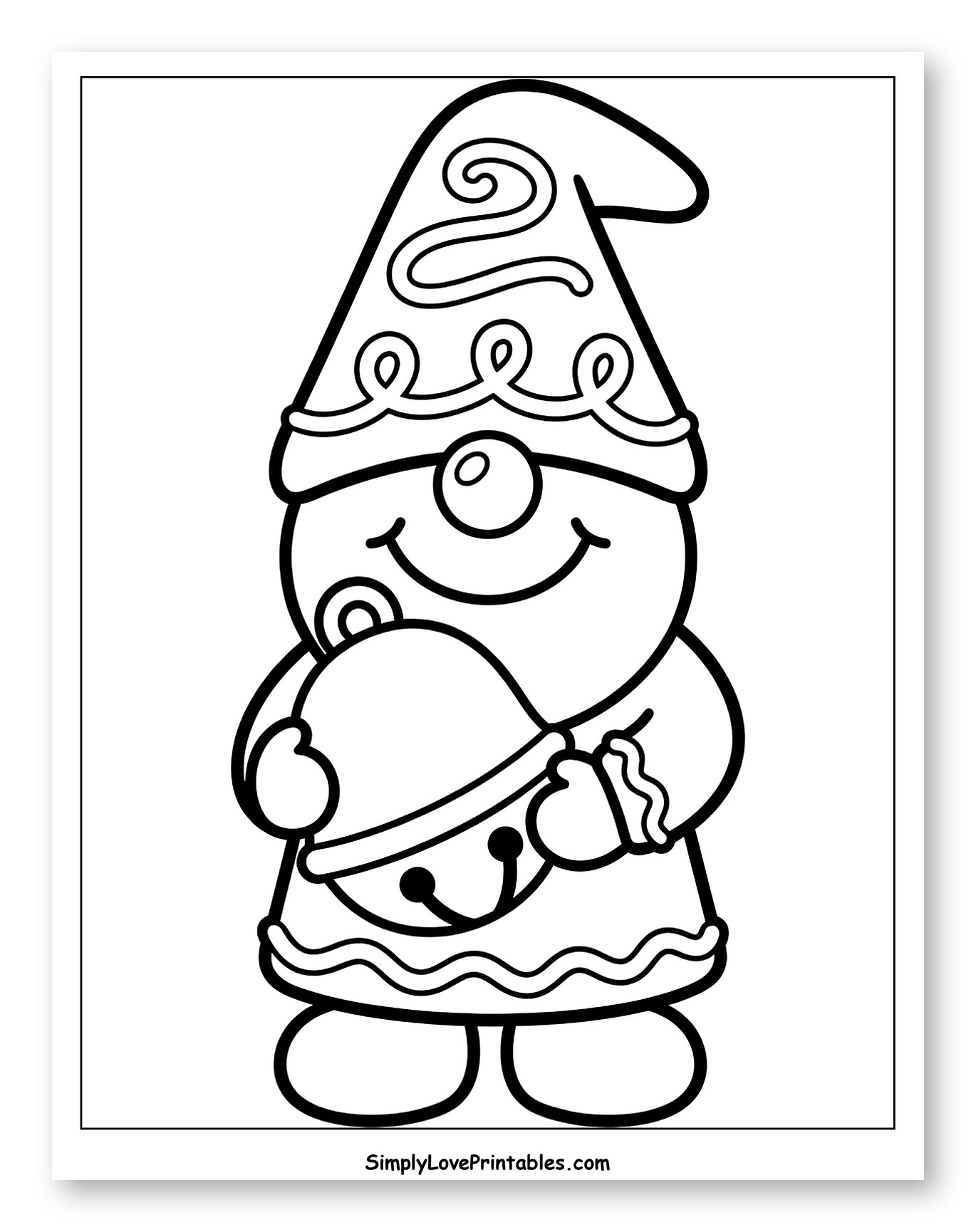 Happy Christmas Gnome with a Jingle Bell