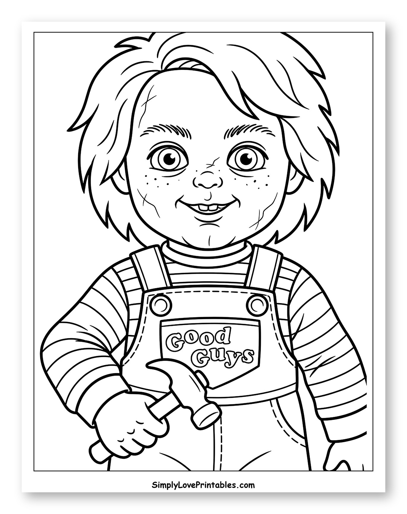 Happy Chucky Good Guys Doll with Hammer