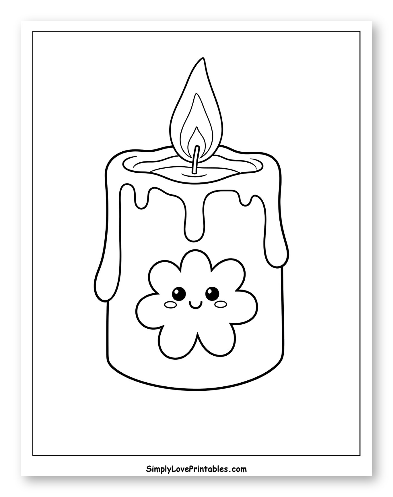 Happy Cloud Candle with Melted Wax