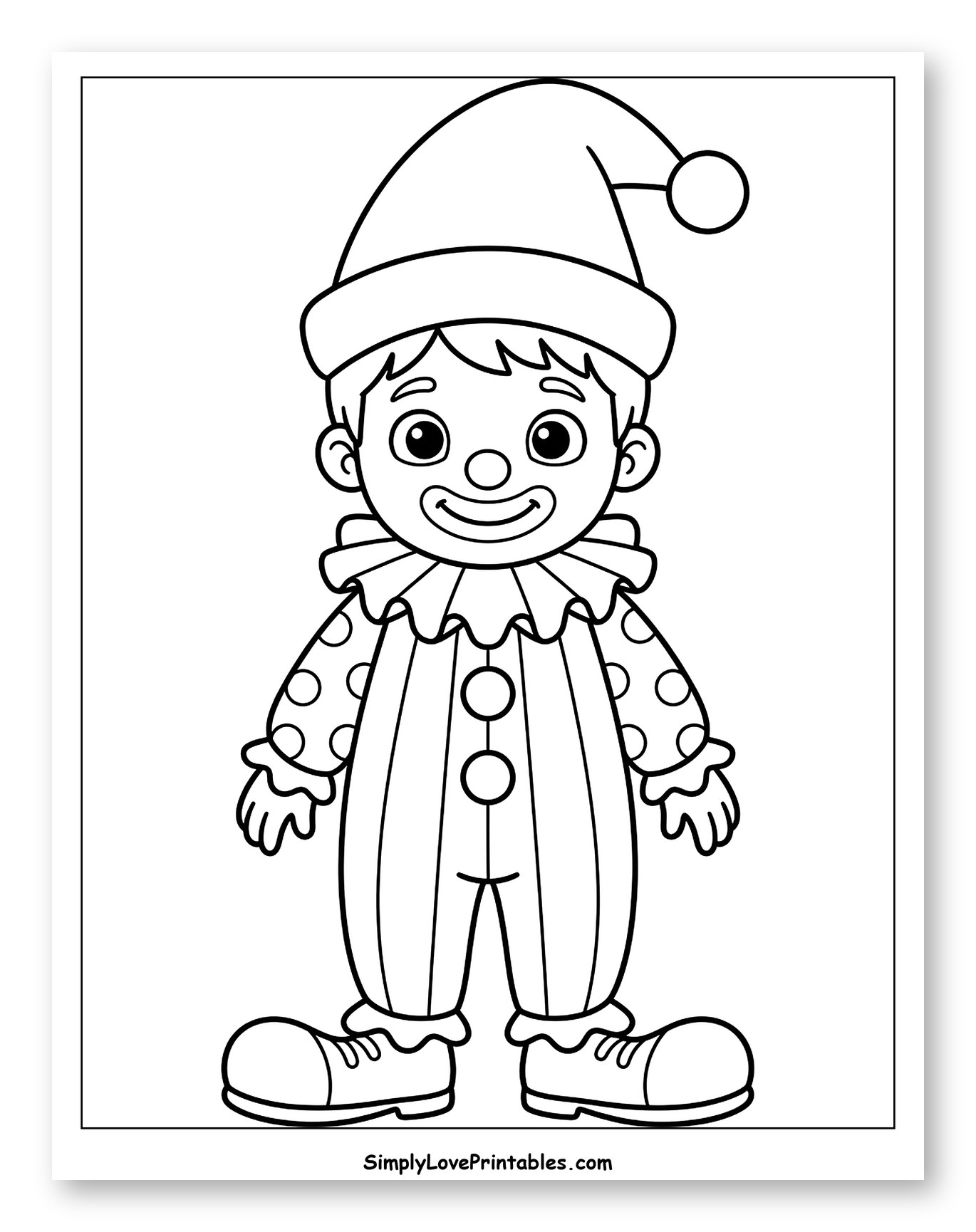 Happy Clown in Full Costume
