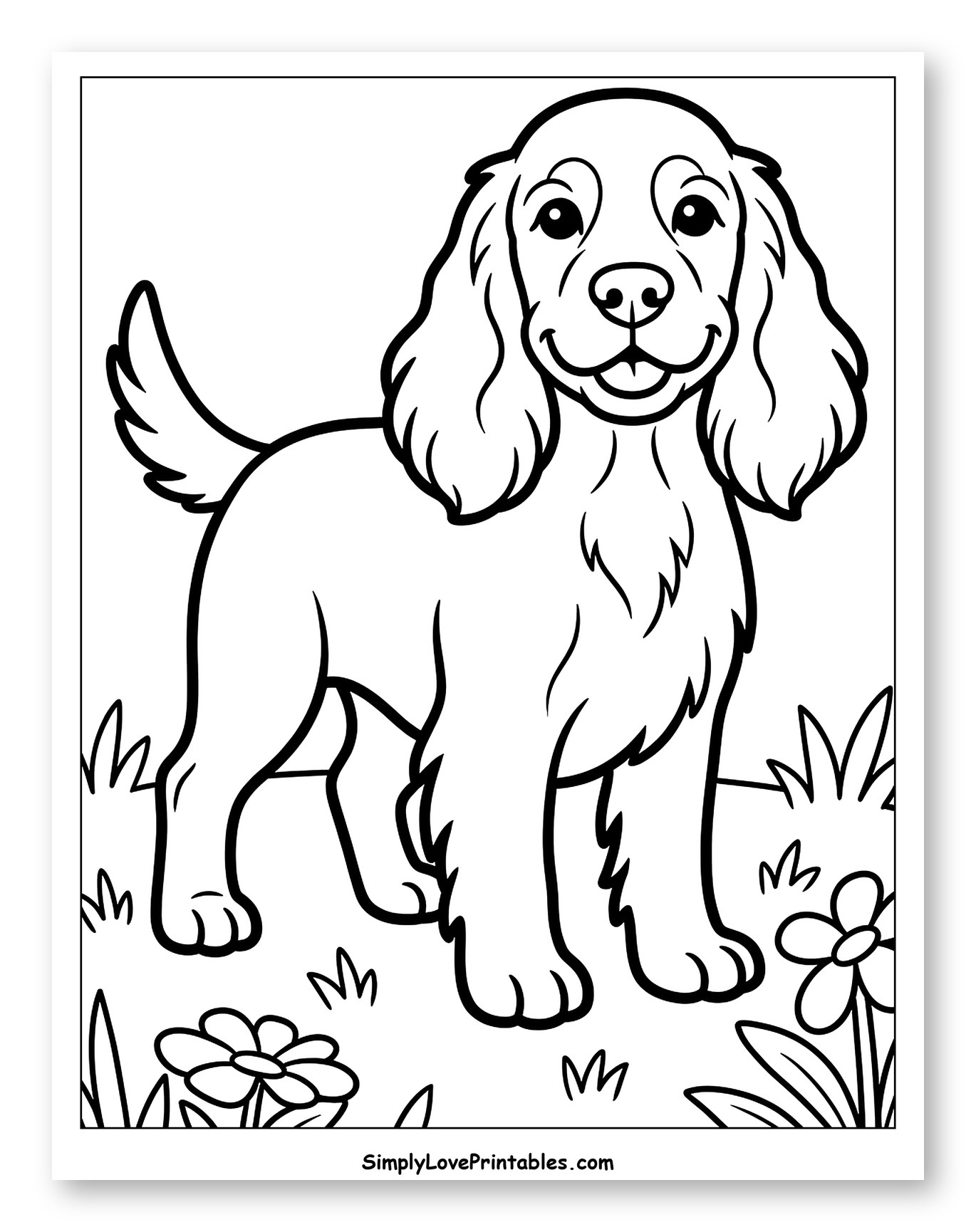 Happy Cocker Spaniel Puppy in Grass