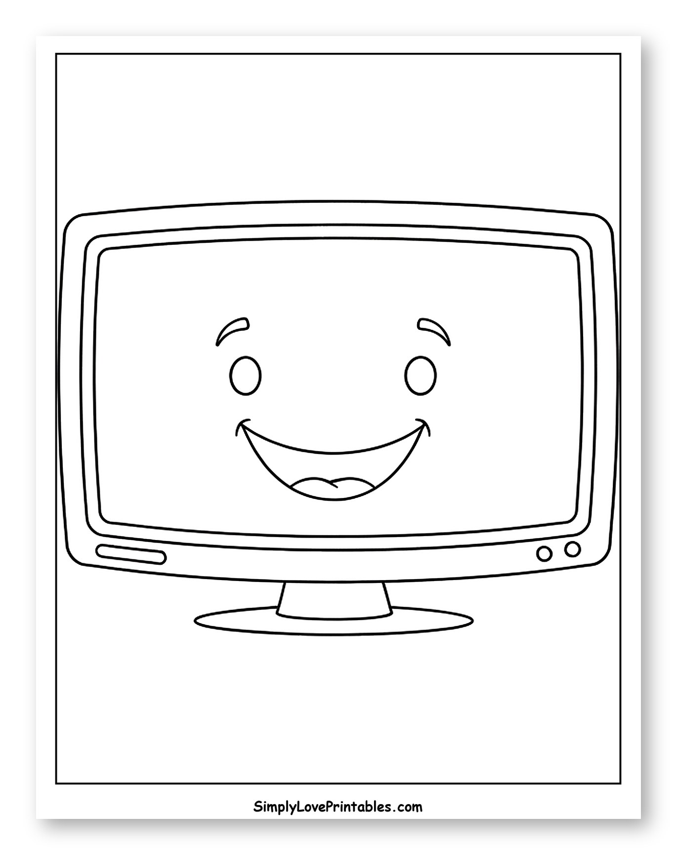 Happy Computer Monitor with a Big Smile