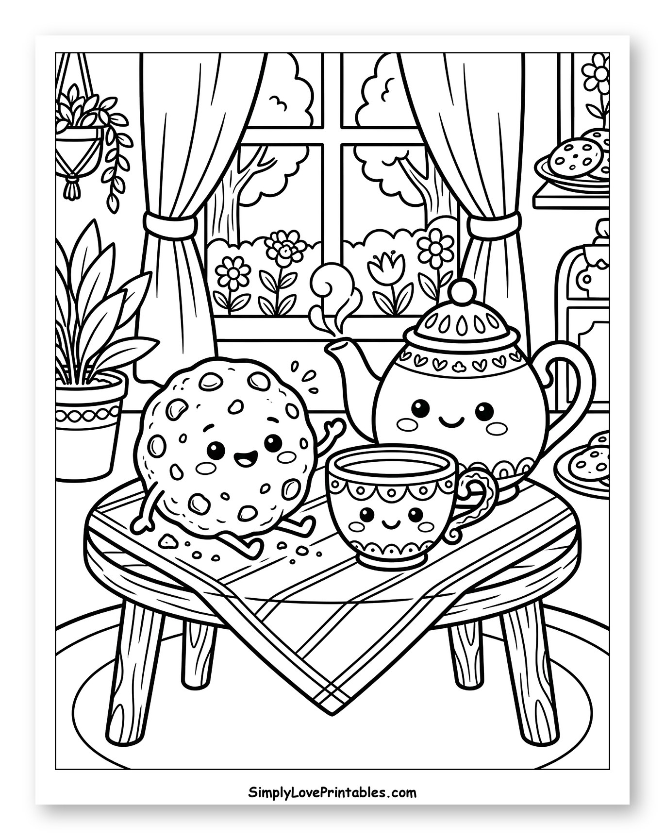 Happy Cookie Tea Time Scene