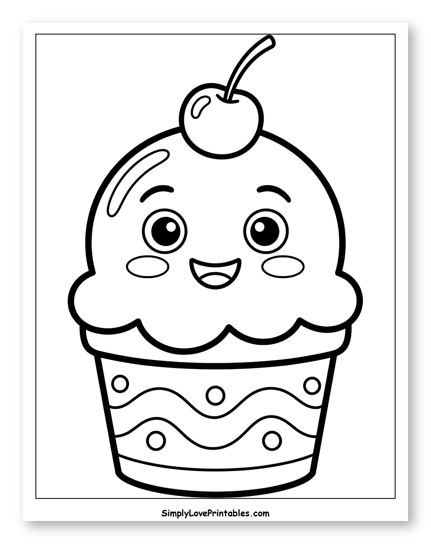Happy Cupcake with Cherry on Top