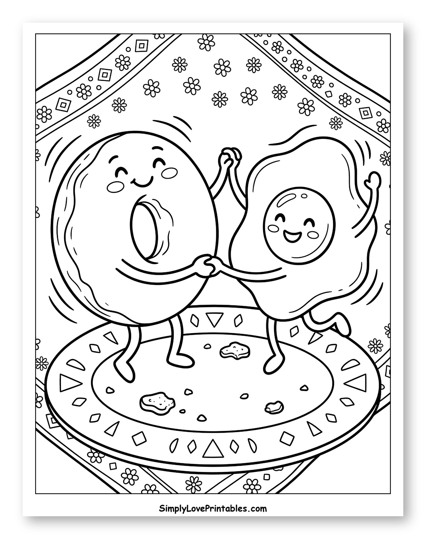 Happy Donut and Fried Egg Dancing