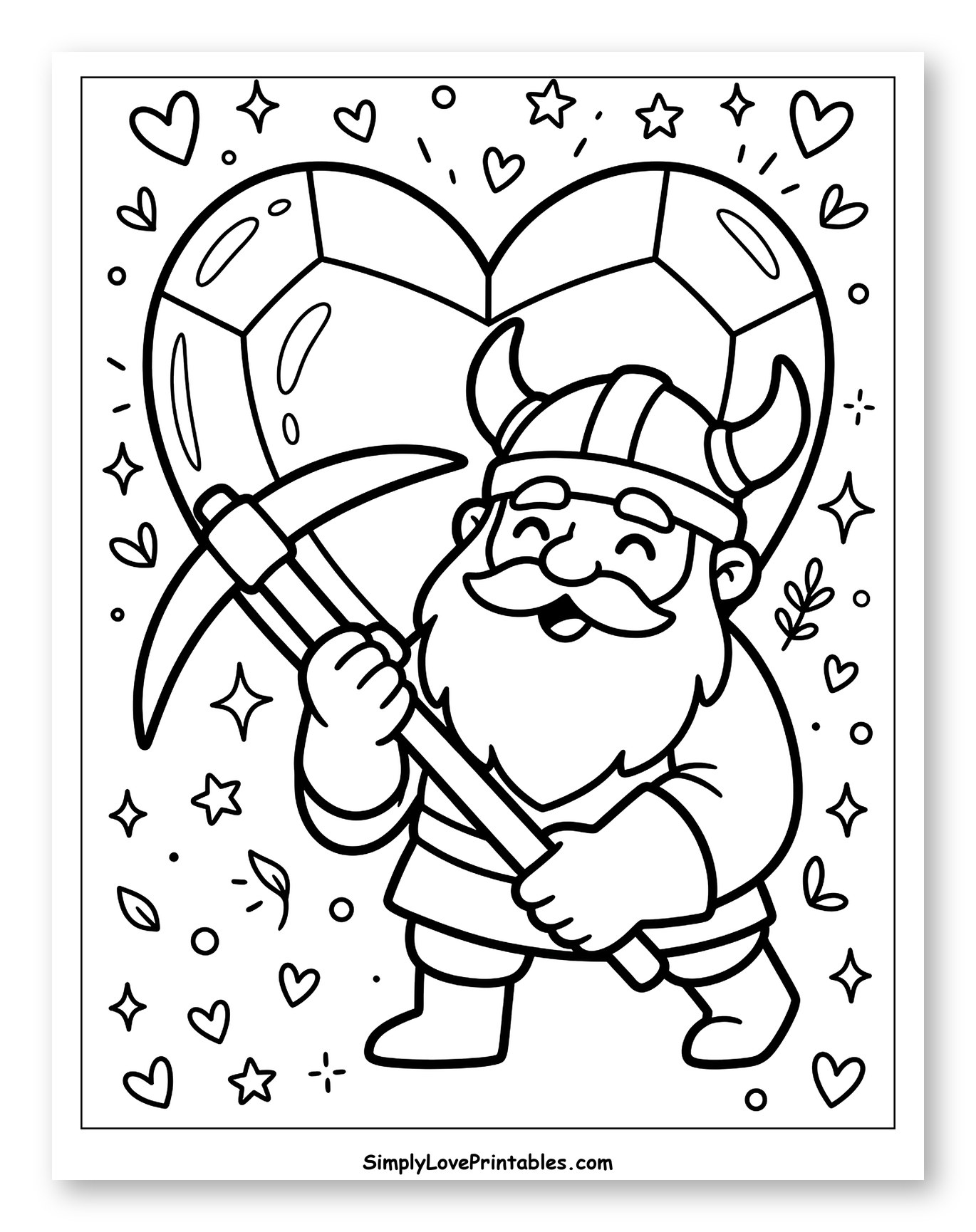 Happy Dwarf Miner with Heart Gem