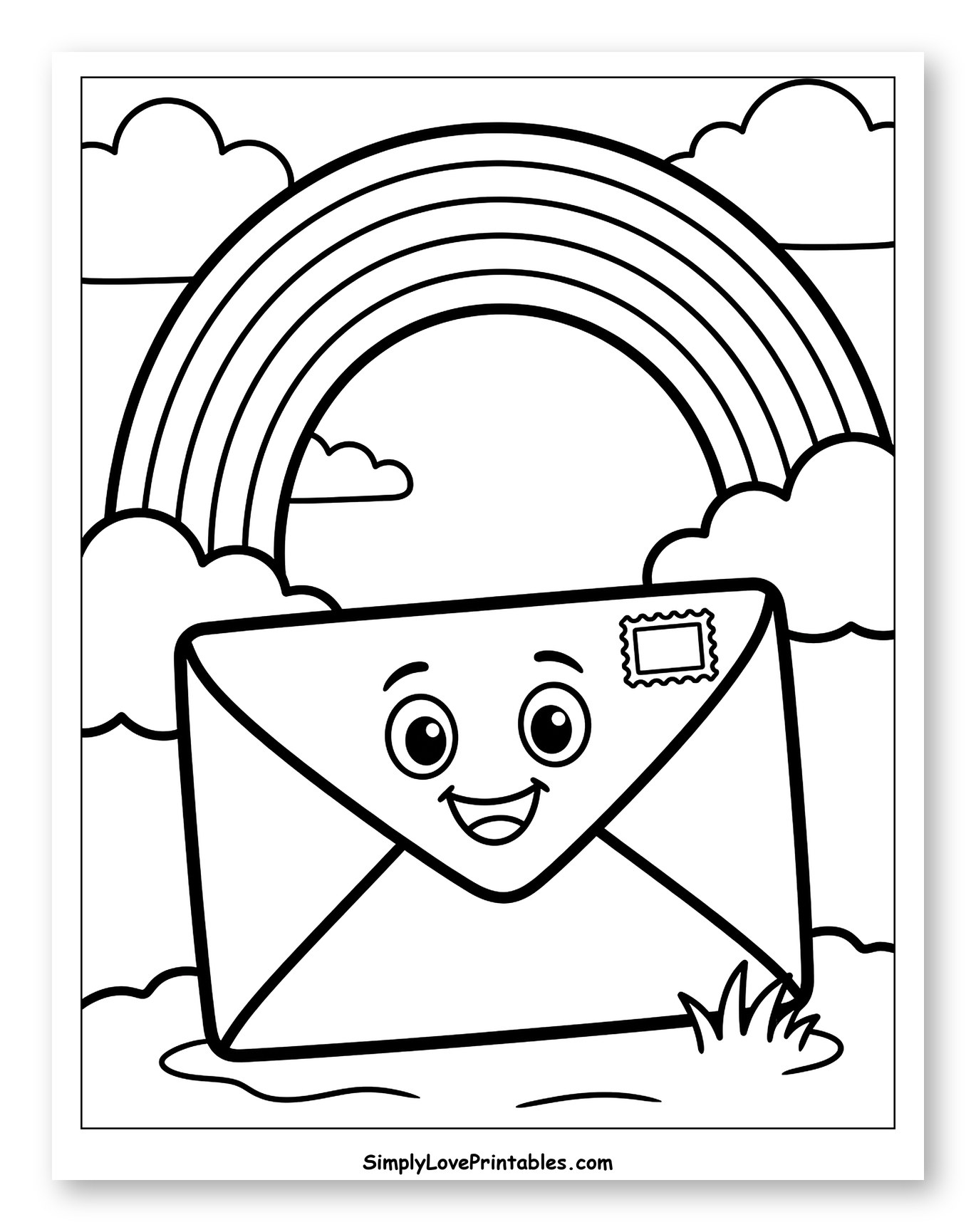 Happy Envelope Under a Rainbow