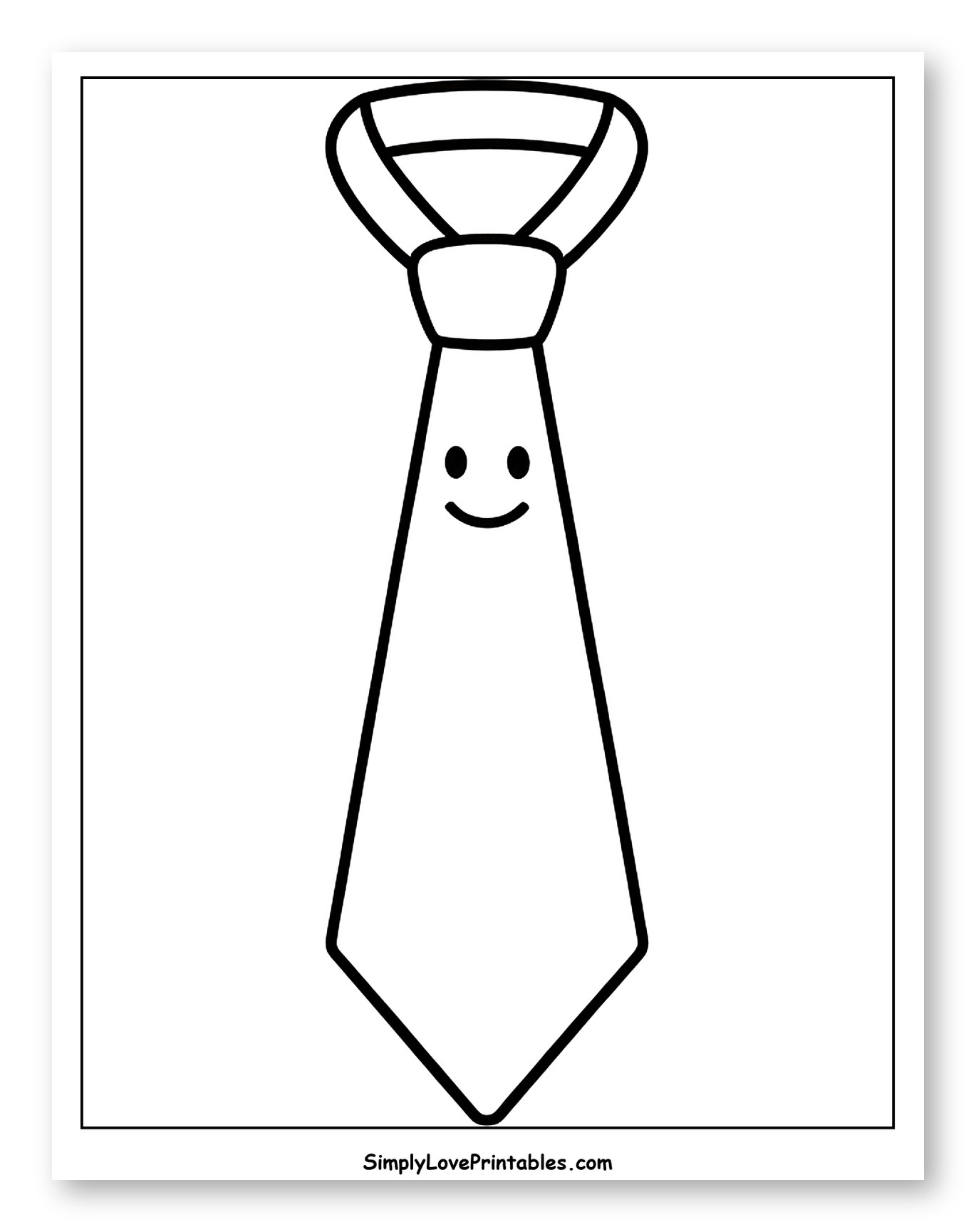 Happy Face Necktie Drawing