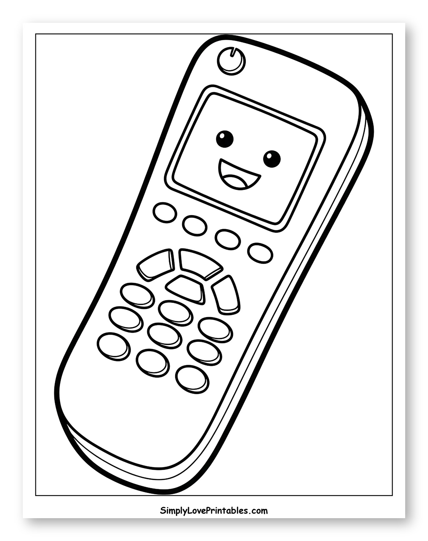 Happy Faced TV Remote Control